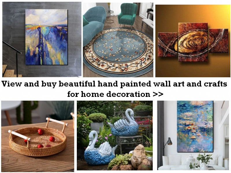 View and buy beautiful hand painted wall art and crafts for home decoration