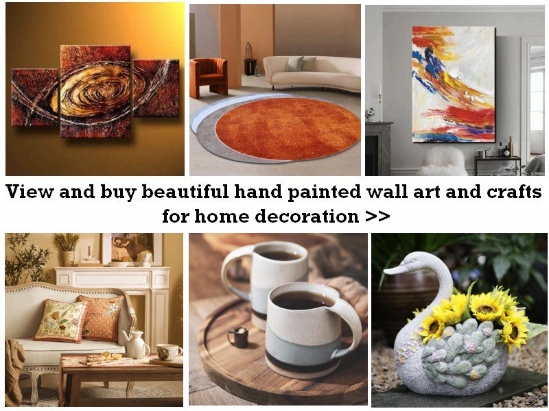 View and buy beautiful hand painted wall art and crafts for home decoration