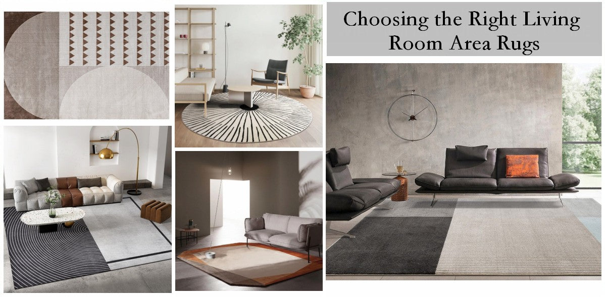 Large Geometric Floor Carpets, Modern Living Room Area Rugs, Bedroom M –  artworkcanvas