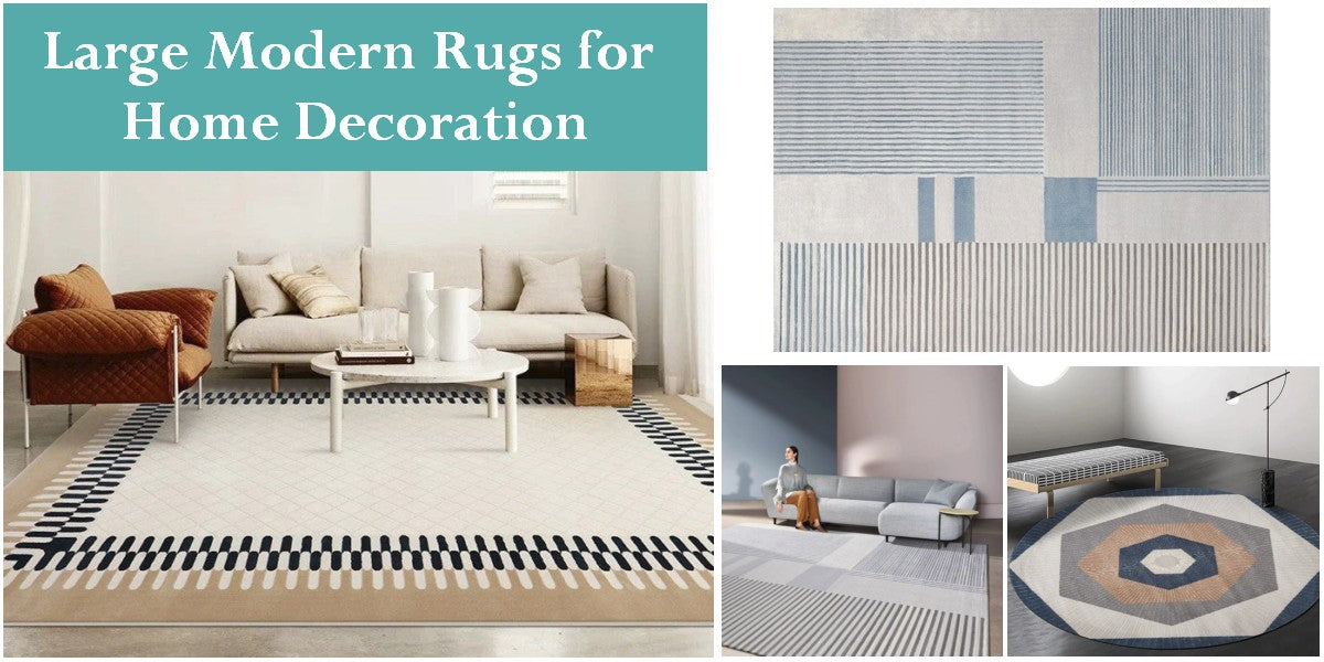 Modern Area Rugs for Dining Room, Abstract Contemporary Area Rugs for Bedroom, Geometric Modern Rugs for Living Room, Modern Round Rugs under Coffee Table
