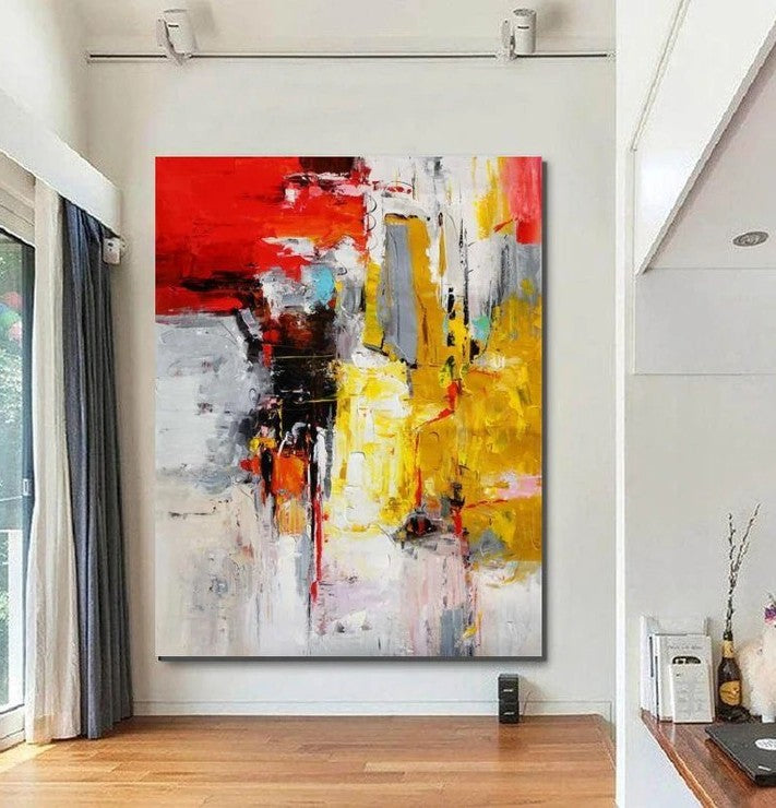 Canvas Painting for Living Room, Modern Wall Art Painting, Huge Contemporary Abstract Artwork