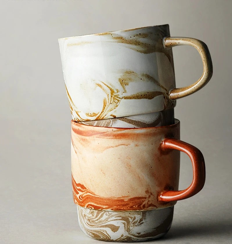 Unique Ceramic Coffee Mug, Large Capacity Coffee Cup, Large Handmade Pottery Coffee Cup, Large Pottery Tea Cup
