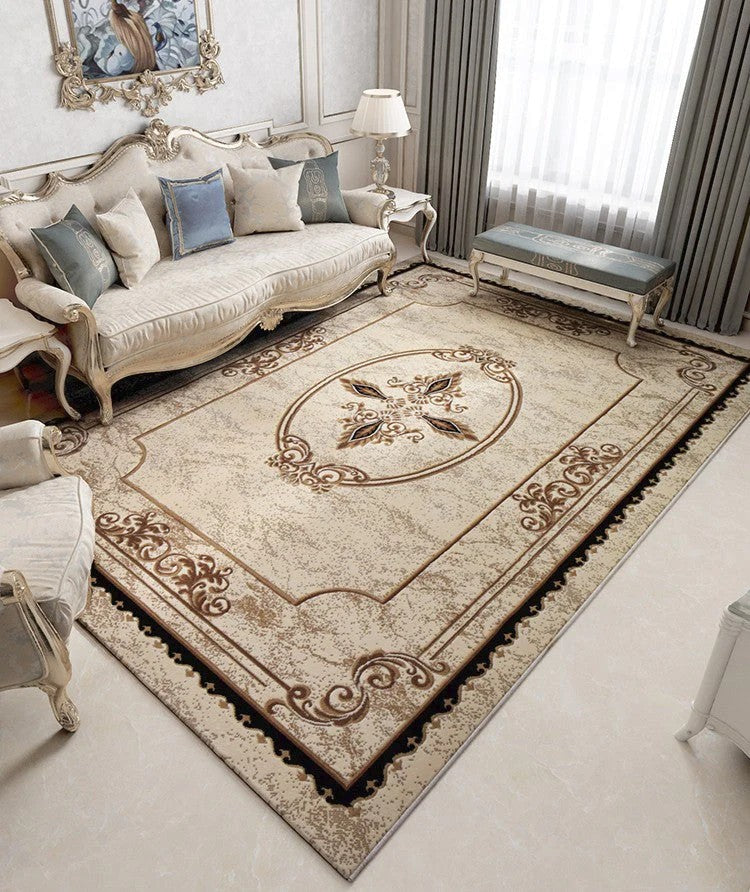 Modern Luxury Area Rugs for Living Room, Rustic Floor Carpets for Farmhouse, Thick and Soft Rugs under Coffee Table, Royal Modern Rugs for Bedroom