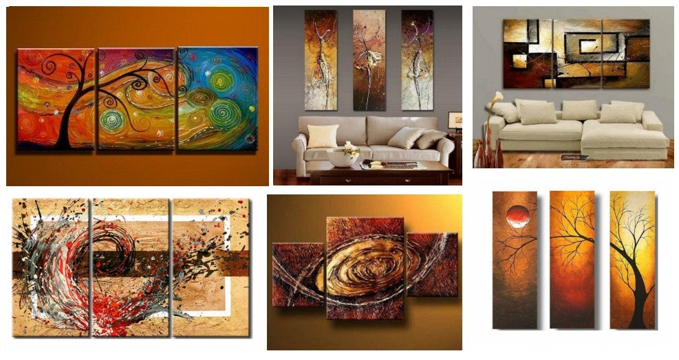 3 Piece Canvas Art, 3 Panel Wall Art, Hand Painted Art Painting for Sale – Art  Painting Canvas