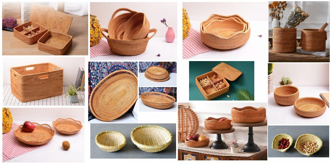 Storage baskets for kitchen, woven storage baskets for kitchen, round storage baskets, wicker storage baskets for kitchen, pantry storage baskets, small storage baskets,  kitchen storage ideas