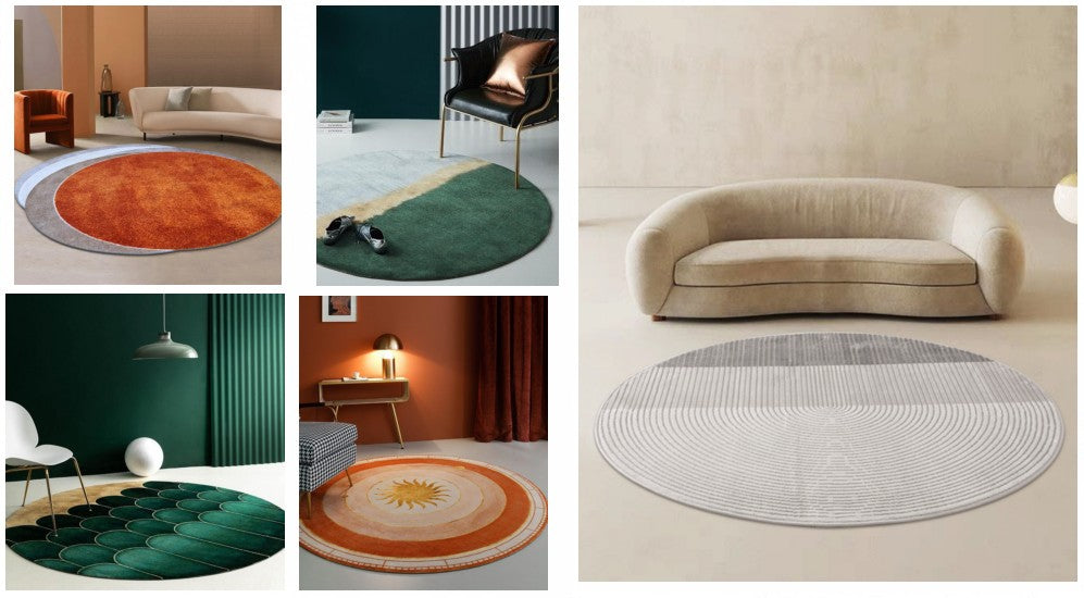 Living room round rugs, geometric round rugs, modern round rugs, grey round rugs, kitchen round rugs, colorful round rugs, contemporary round rugs, round rugs in bedroom, round rugs in dinning room