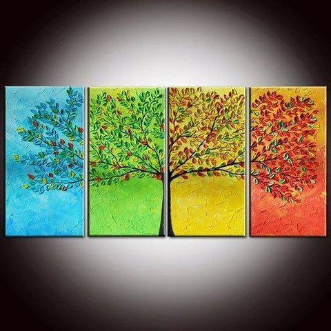 Large Acrylic Painting, Tree of Life Painting, Abstract Painting on Ca – Art  Painting Canvas