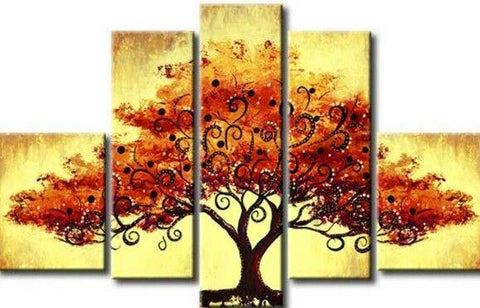 Abstract Canvas Paintings, Tree of Life Painting, Heavy Texture Painti –  Paintingforhome