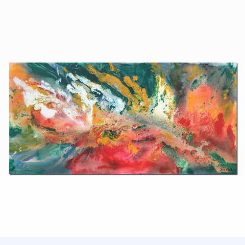 Landscape Art, Autumn River, Abstract Painting, Oil Painting, Modern A – Art  Painting Canvas