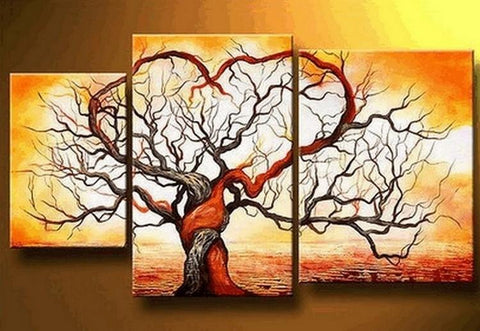 Abstract Canvas Paintings, Tree of Life Painting, Heavy Texture