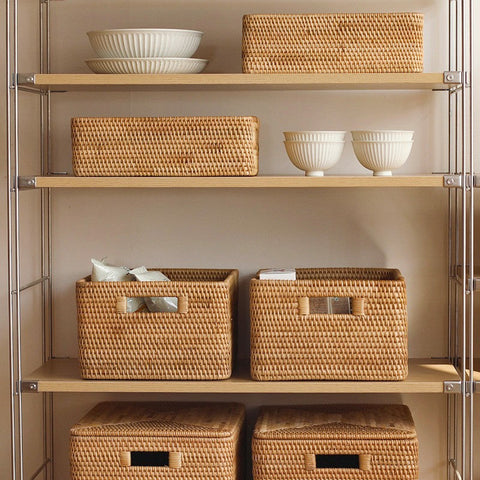 Storage Basket for Shelves, Large Rectangular Storage Baskets, Storage –  artworkcanvas