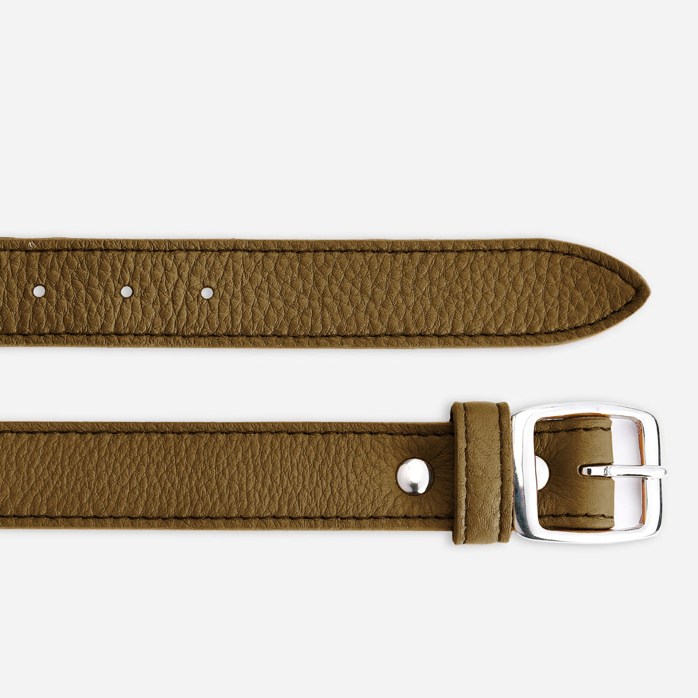 Women's Narrow Olive Leather Belt - Lund Leather – Lund Leather Co.