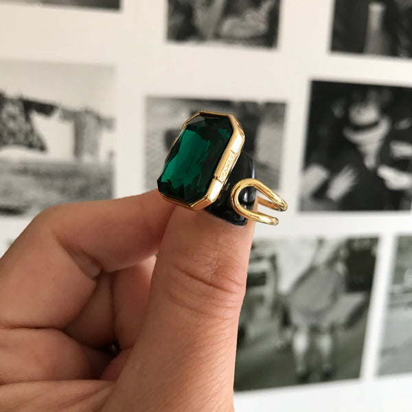 The Legacy Ring Gold/Emerald Green