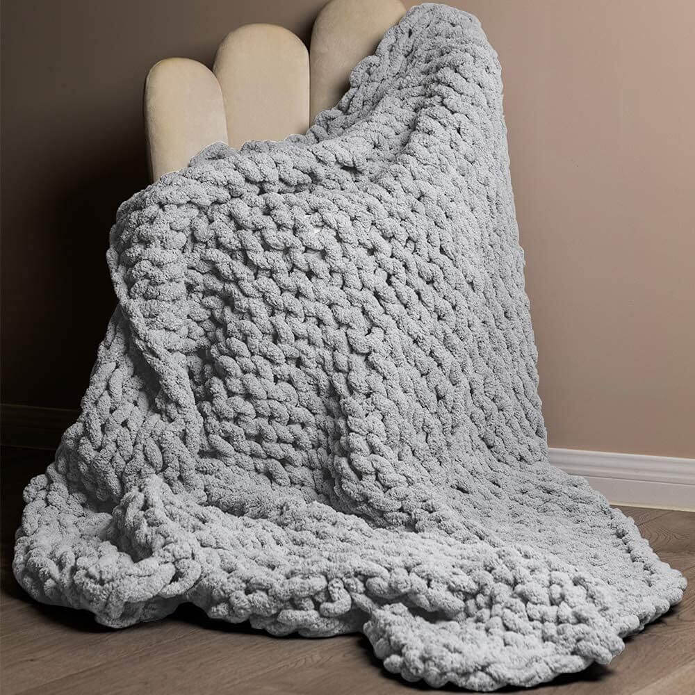 chunky knitted blanket | chunky knit blanket | big knit blanket | giant ...