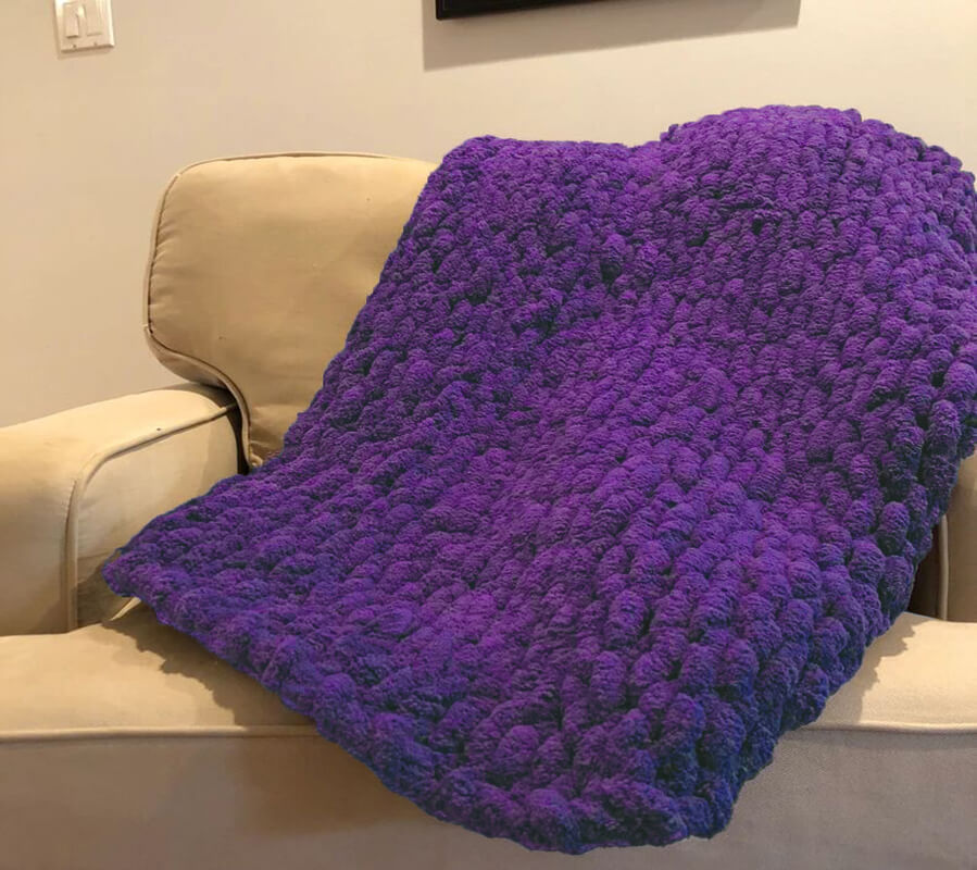 chunky knit blanket chunky knitted blanket hand knit blanket