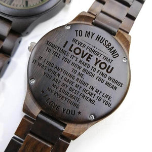 Wooden Watch To My Husband Personalized Gifts Metfine