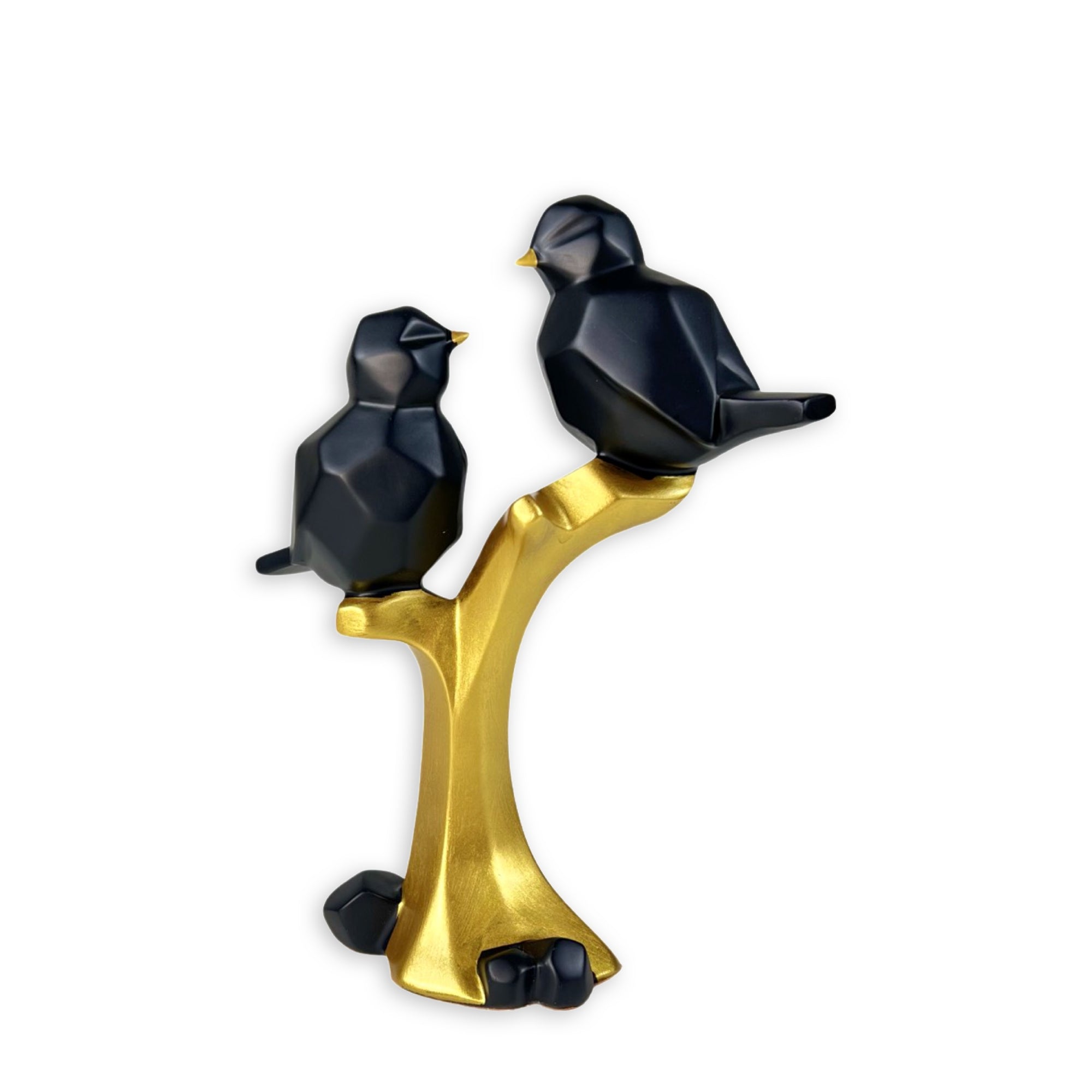 Abstract Sparrows Ornament  ( Black & Gold)