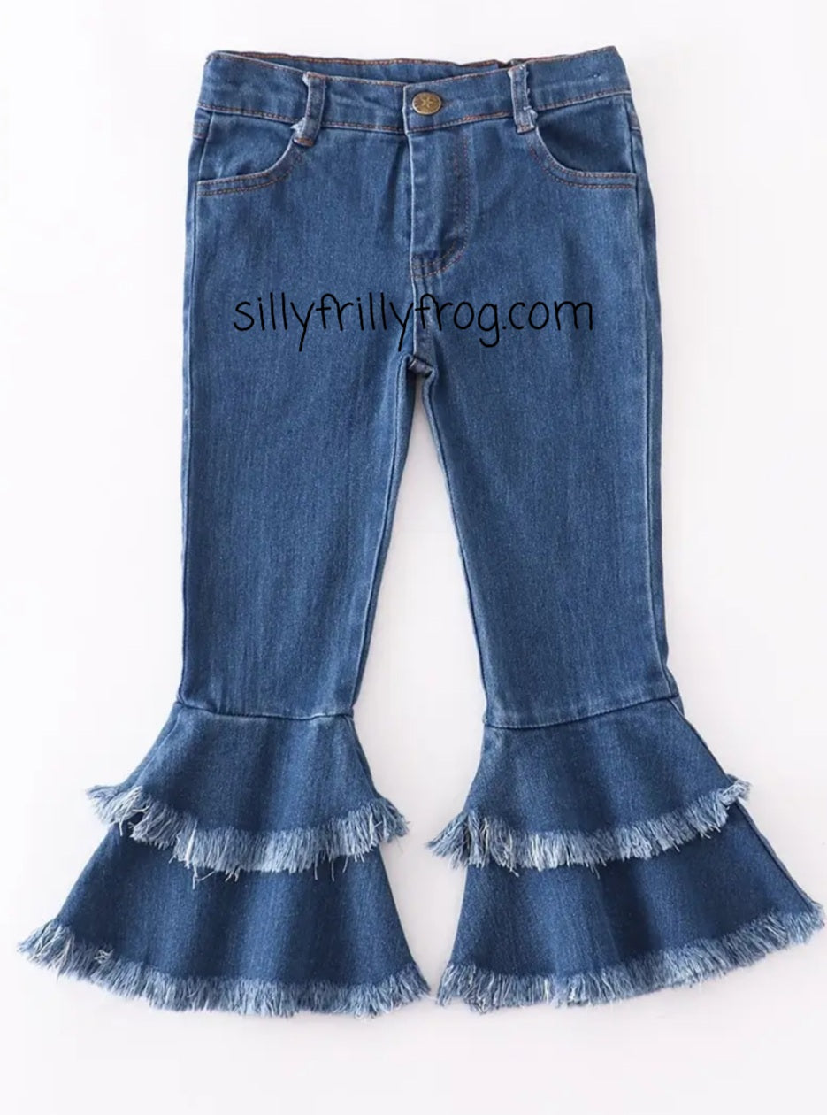 Double Ruffle Jeans – Frilly Frog