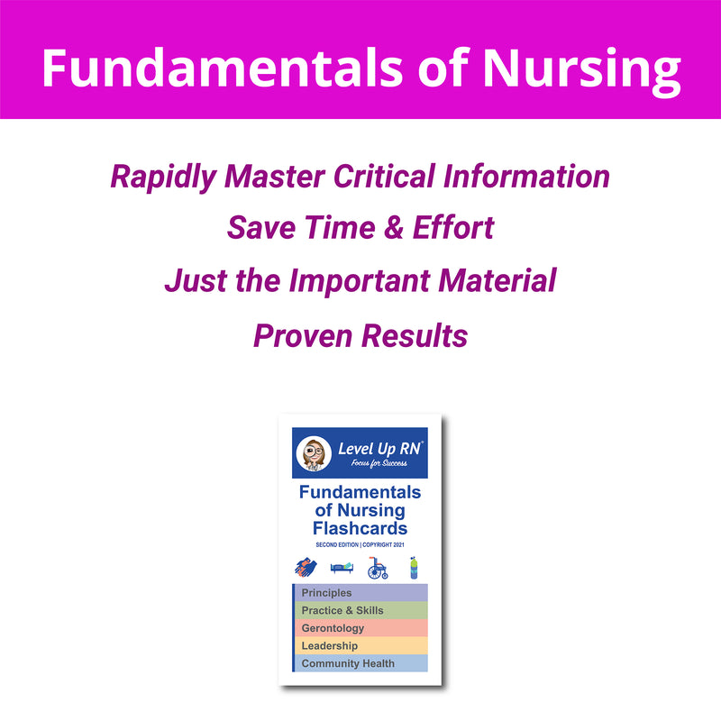 LevelUpRN Nursing Flashcards - Starter Pack