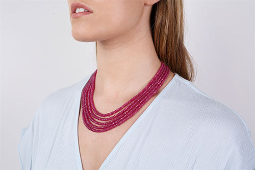 Wear this stunning necklace summer or winter with maxis or a stunning silk blouse. 