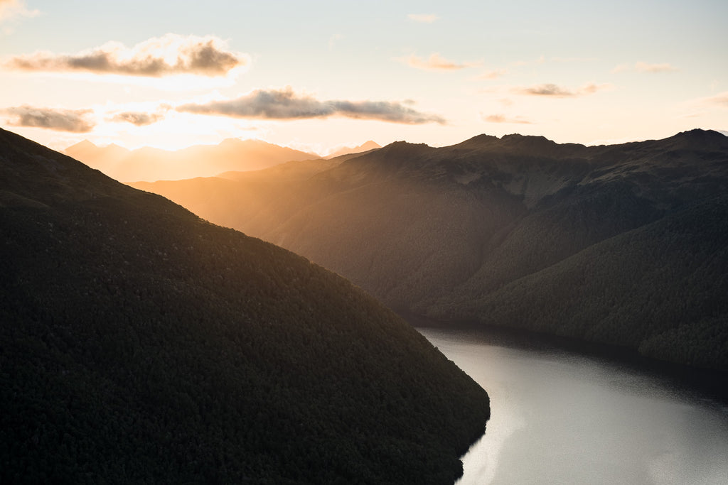 Sunset view over Lake Cristobel