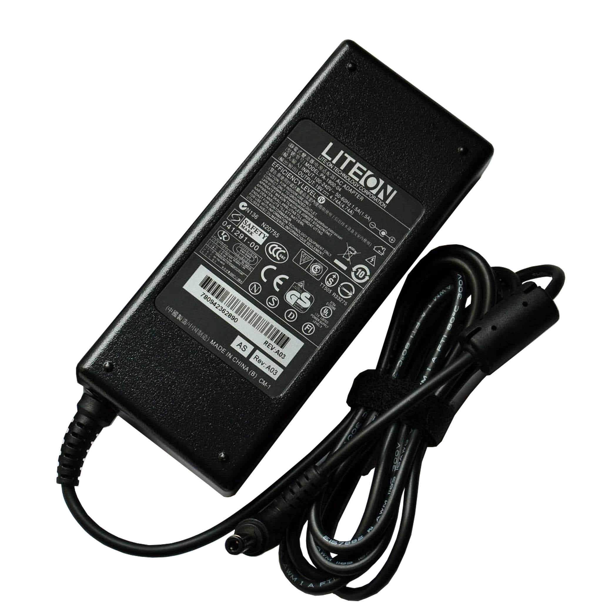 Liteon 90W 19V 4.74A Original AC Adapter Laptop Charger PA-1900-04, 5.5*2.5mm (10/30/50pc)