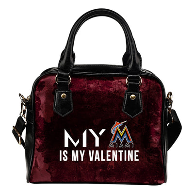 My Perfectly Love Valentine Fashion Miami Marlins Shoulder Handbags