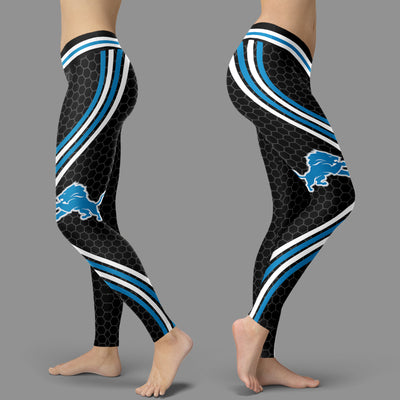 Zubaz Detroit Lions Women's Blue/Silver Marble Leggings Size: Medium