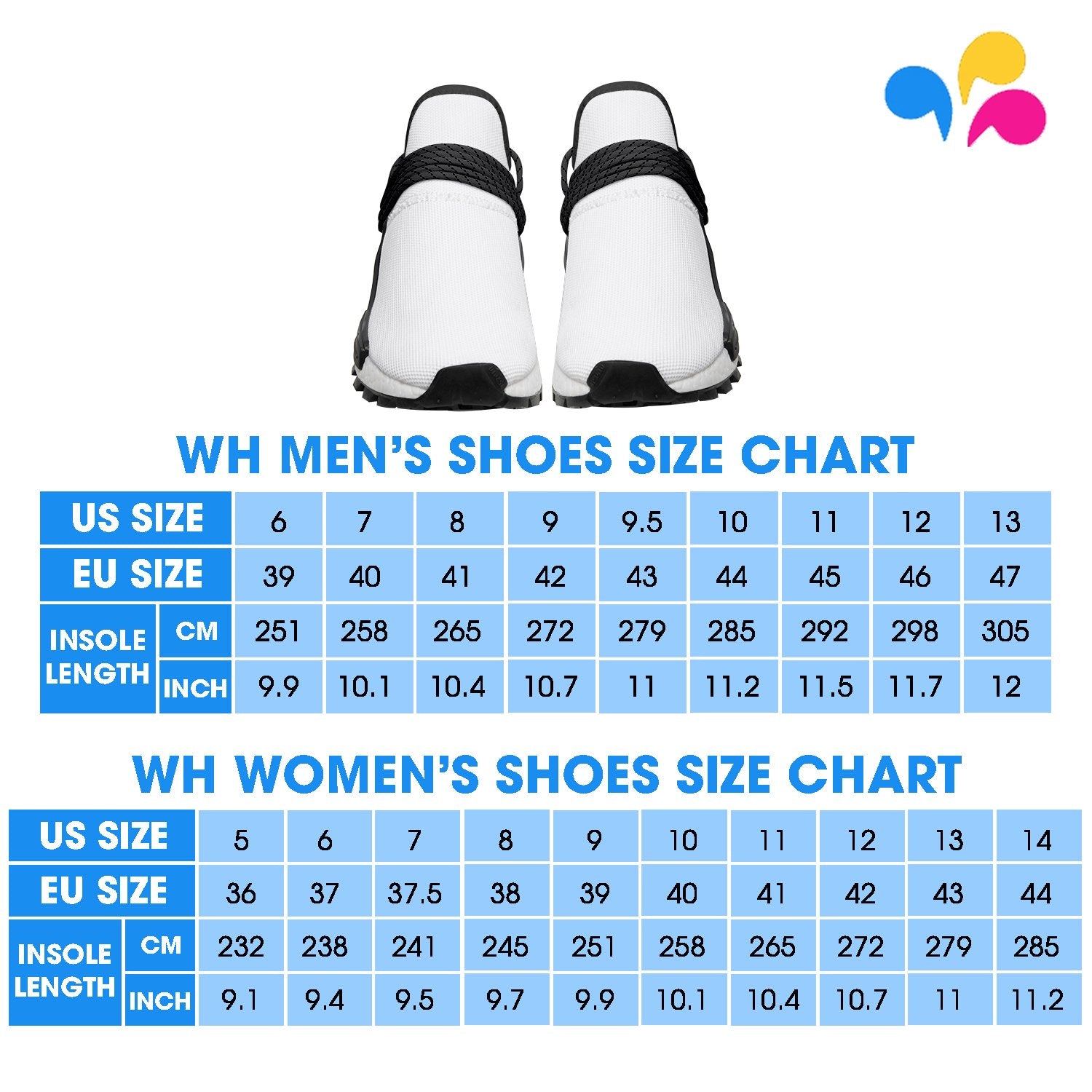 human race size chart