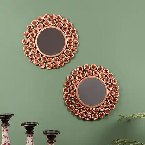 Copper Rose Mirror
