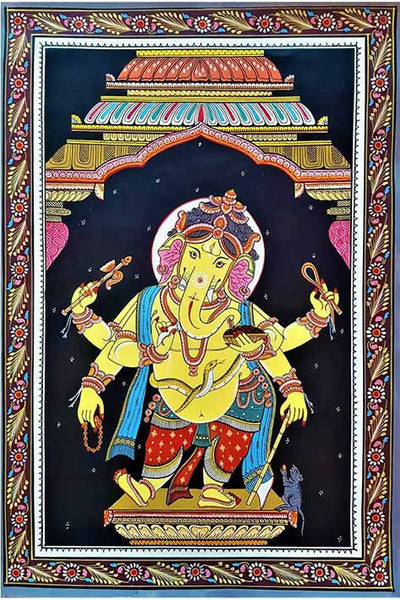 Pattachitra of dancing ganesha