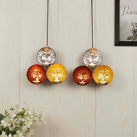 Wall Three Color Tealight Holder