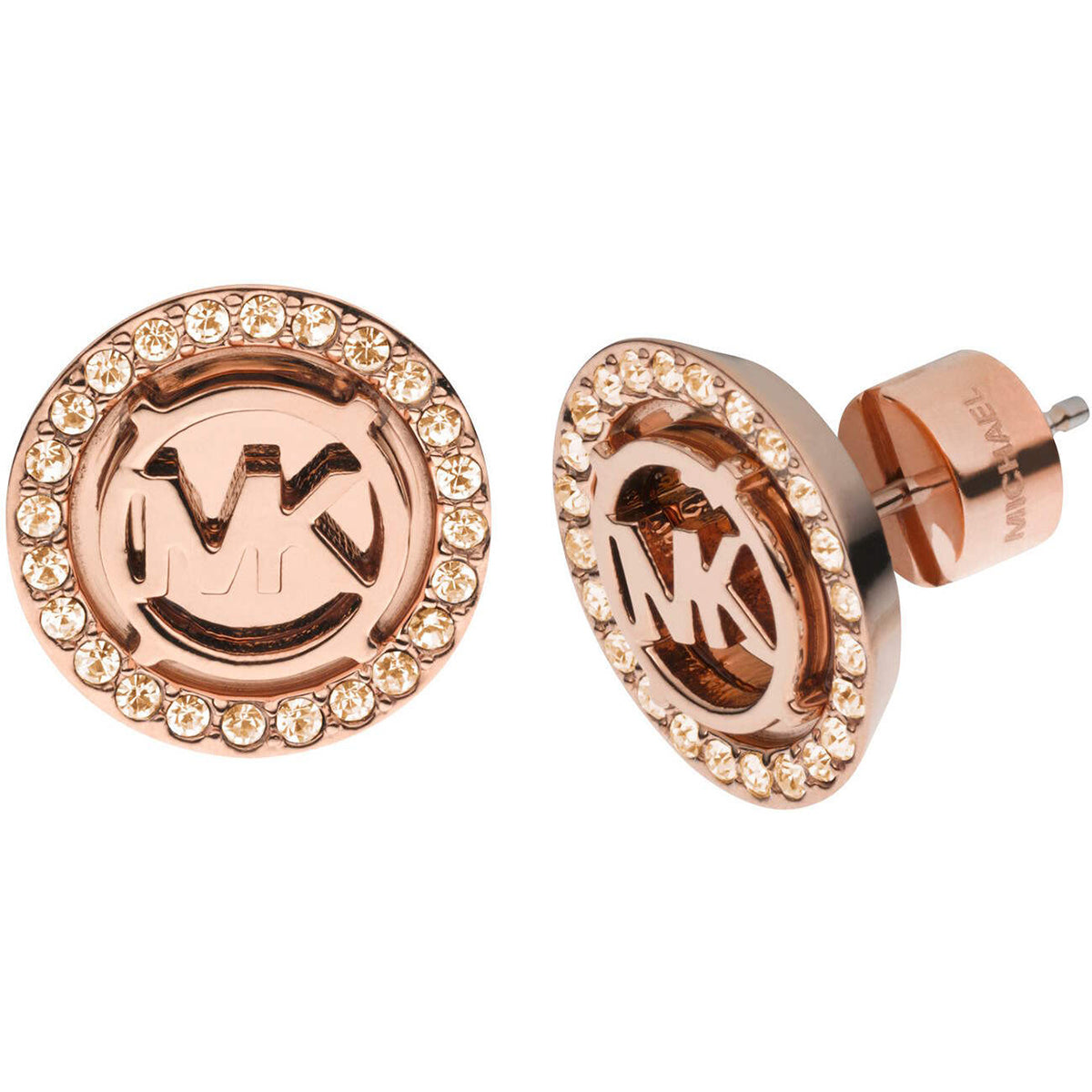 mk earrings rose gold