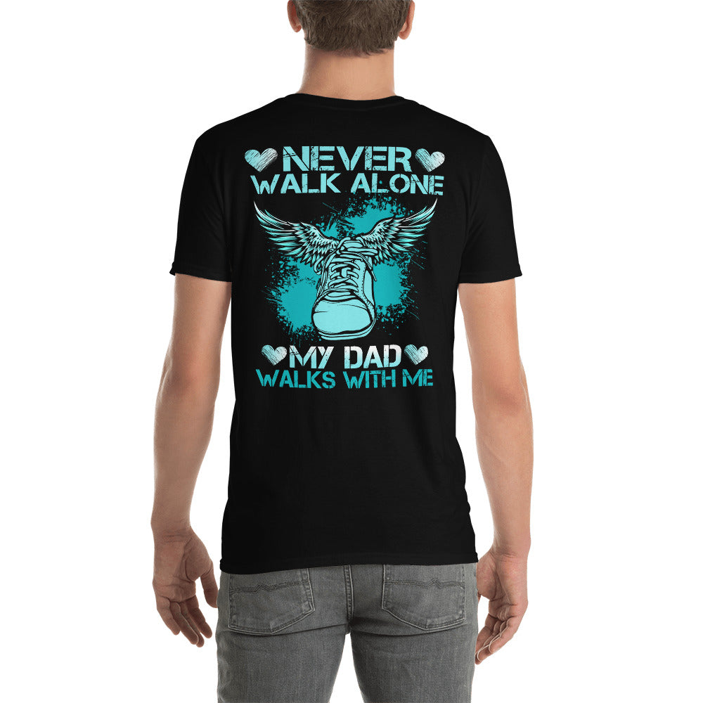 Wings Shoe Never Walk Alone My Dad Walks With Me Unisex T Shirt Lucoin