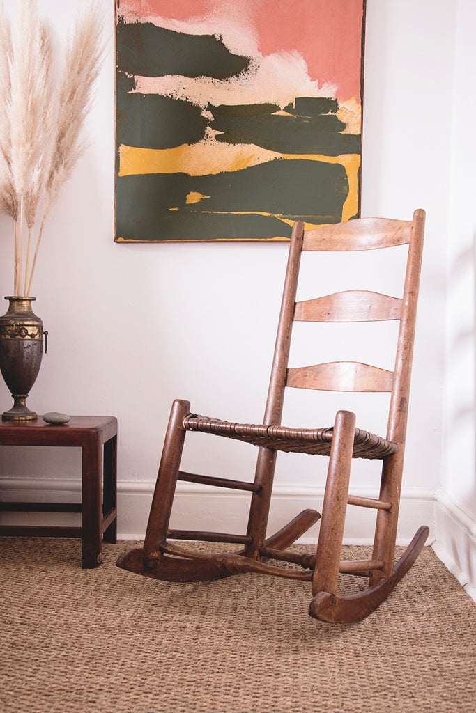 Ladder Back Antique rocking chair