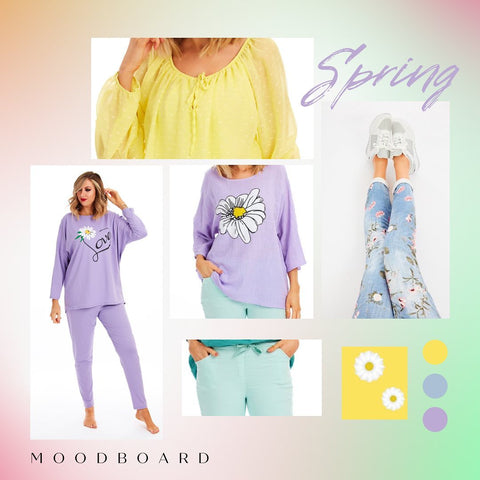 Spring Mood Board for Colourful Clothes at Euphoria Boutique