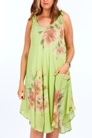 Bellamy floral dress - Lime Green