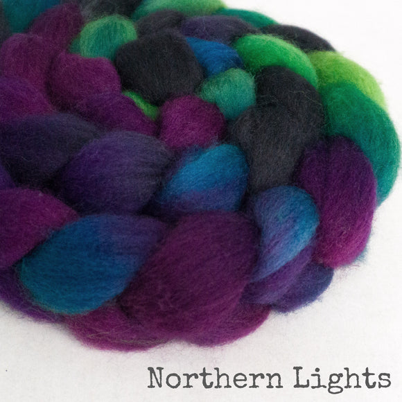 BFL Wool Roving - Northern Lights