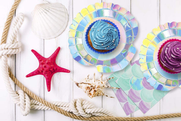 mermaid clamshell party plate