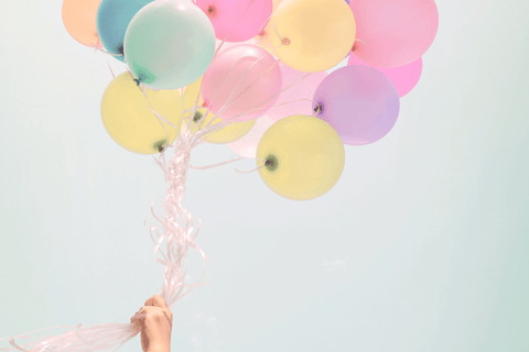 Pastel balloon release