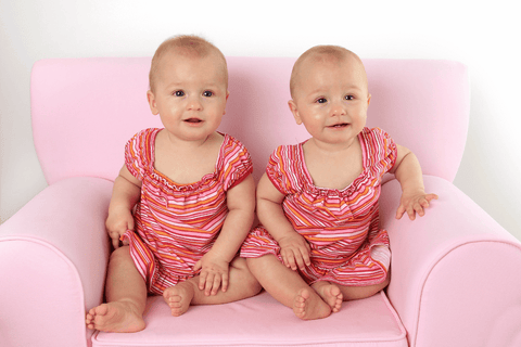 Matching outfits for twins first birthday