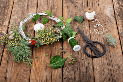 Olive Wreath Crafting Station