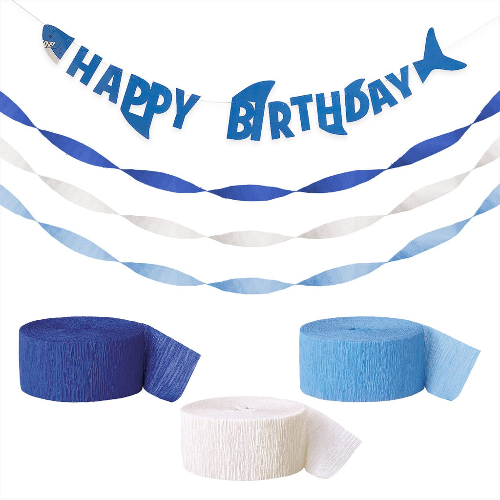Gymnastics Party Decorations Pack Pink, Purple, and Teal Crepe Streamers  With Gymnast Fishtail Banner 