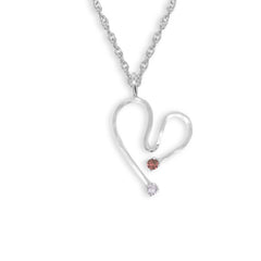 Free Form Heart Pink Lavender Sapphire - 100277