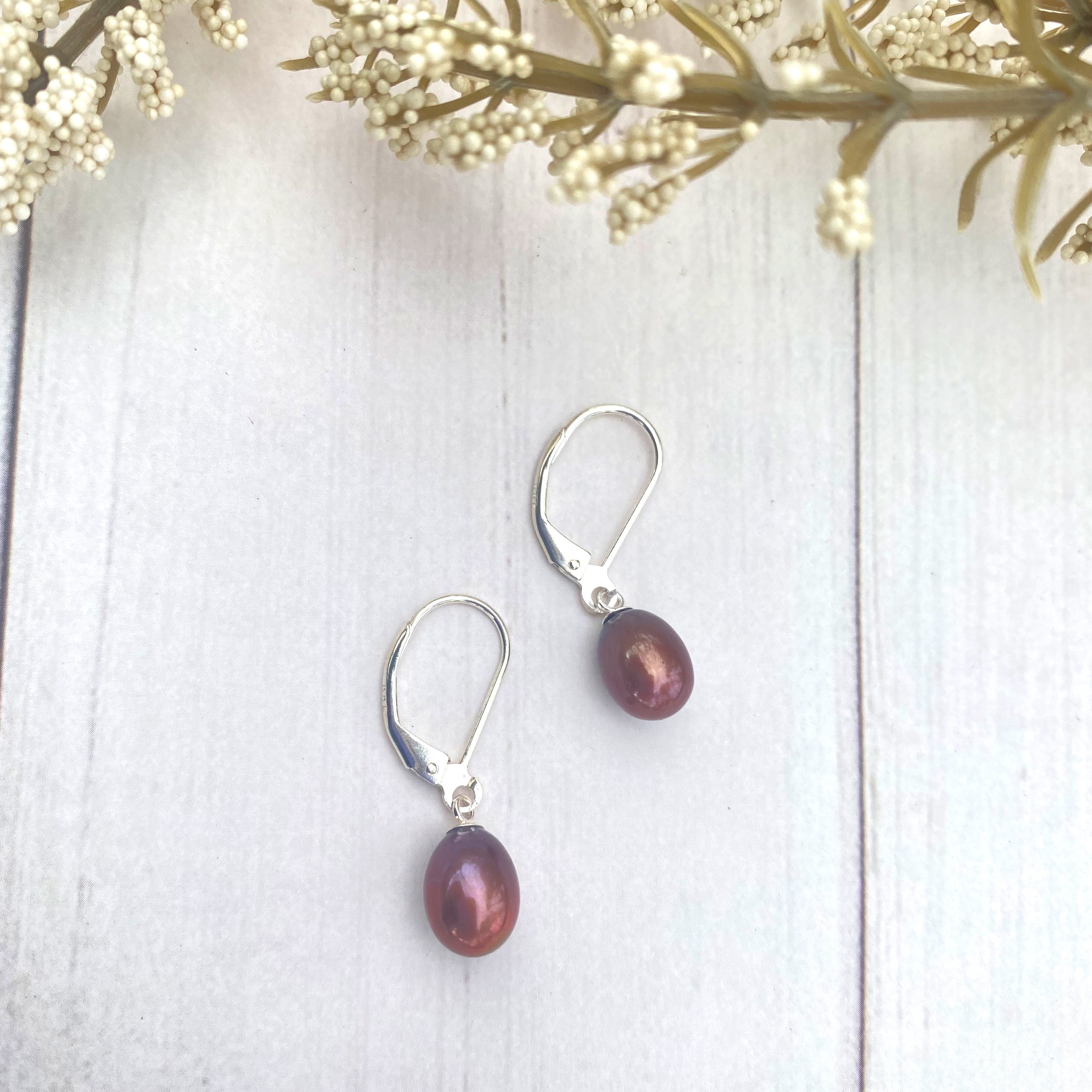 Chocolate Pearl Drop Earrings – Linda Allard Jewelry