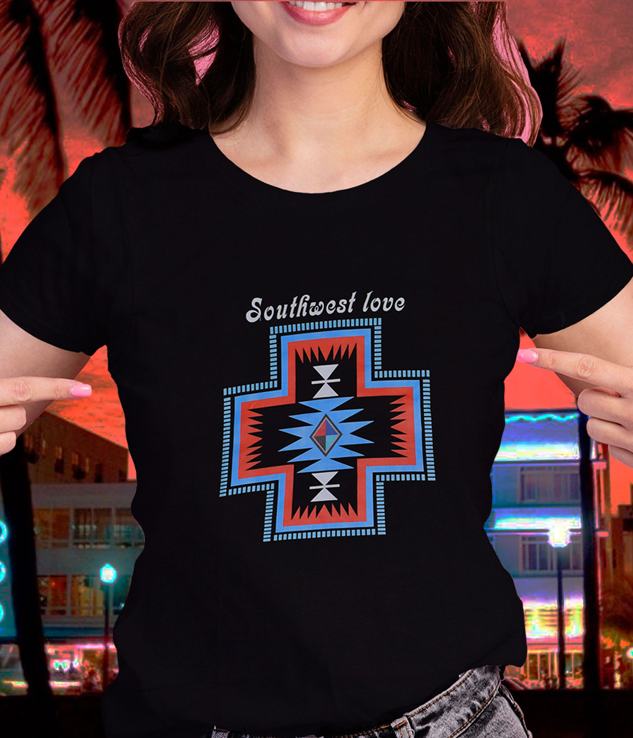 ''Premium Southwest T-SHIRTs- Southwest Love, Small''