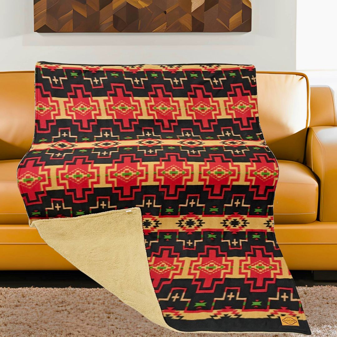 ''Sherpa-Lined Lodge BLANKETs, Design #18''