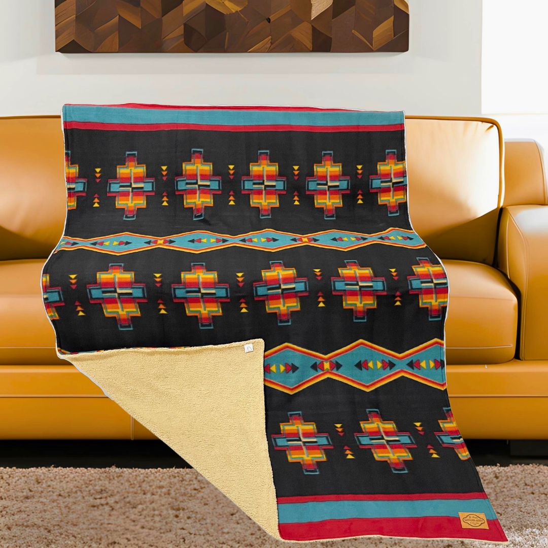 ''Sherpa-Lined Lodge BLANKETS, Design #26A''