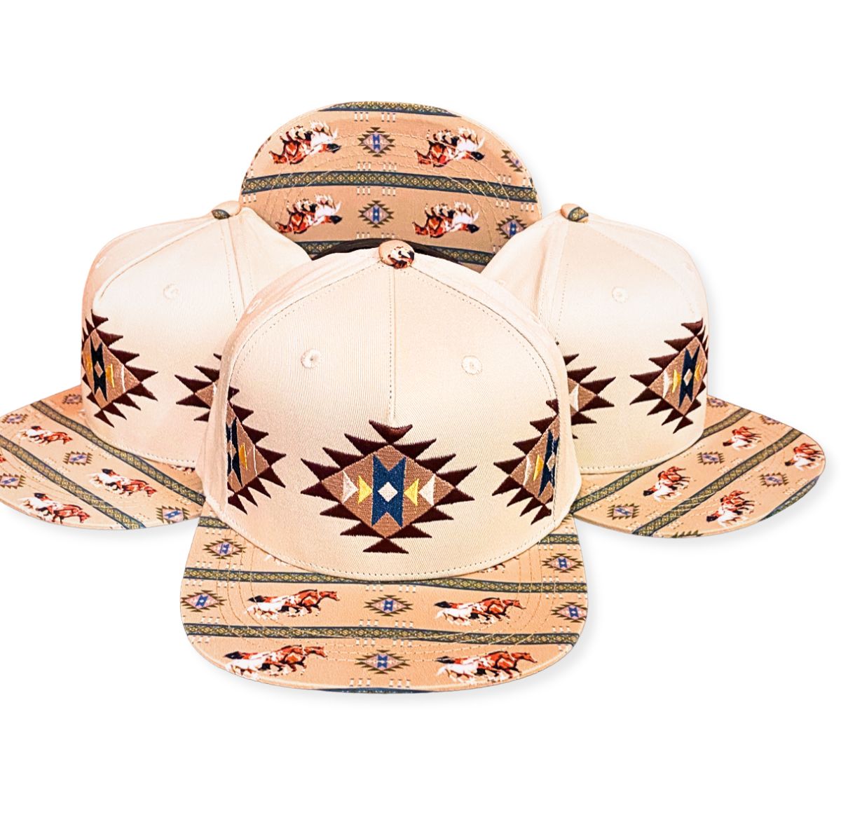 ''Southwest Embroidered ''''Geo Horse'''' Snapback HATS''