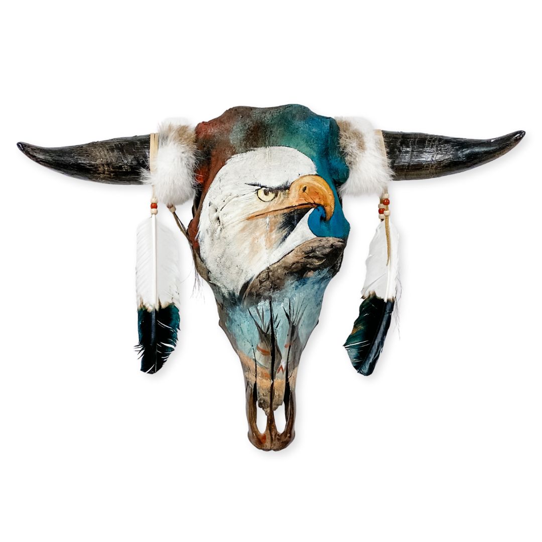 ''Southwest-Style Cow SKULL, Eagle''